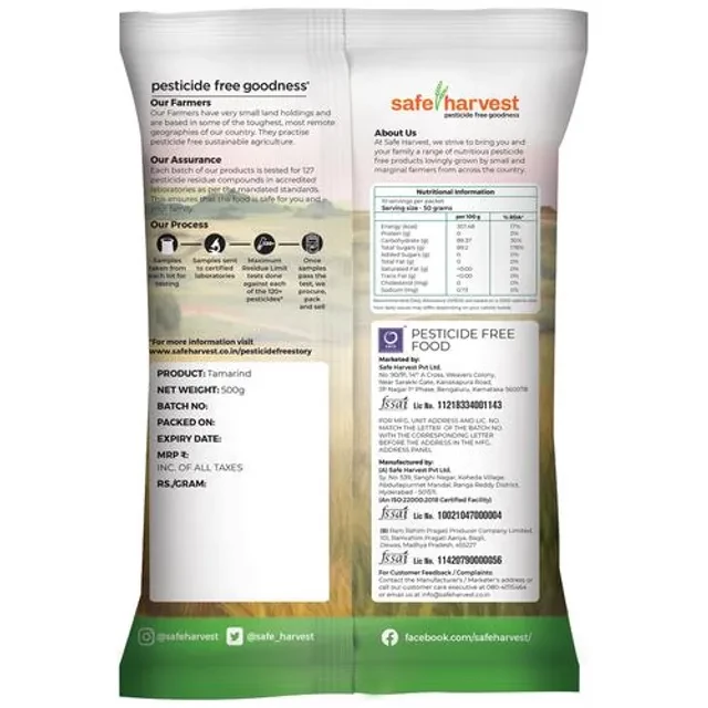 Safe Harvest Tamarind-Hunisehannu - Pesticide Free, 500 g-2.webp